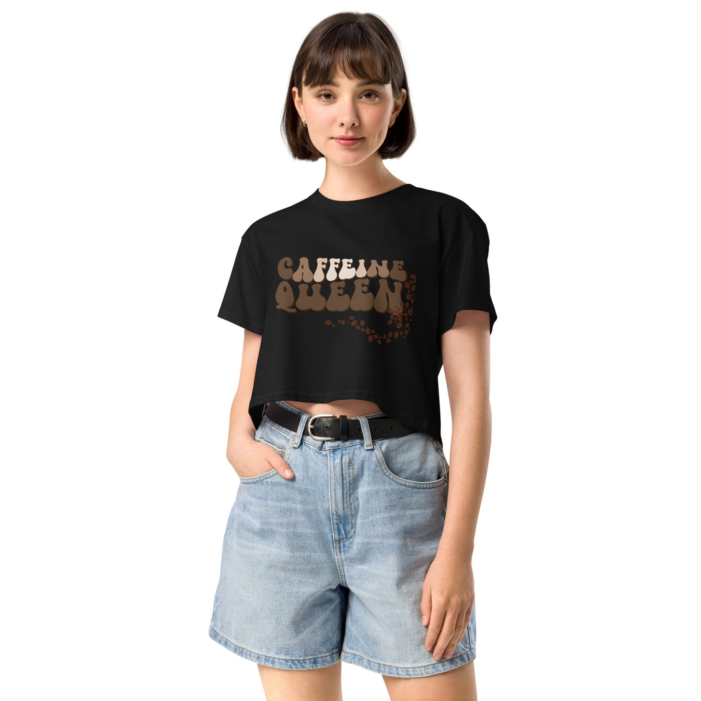 Caffeinated Queen crop top