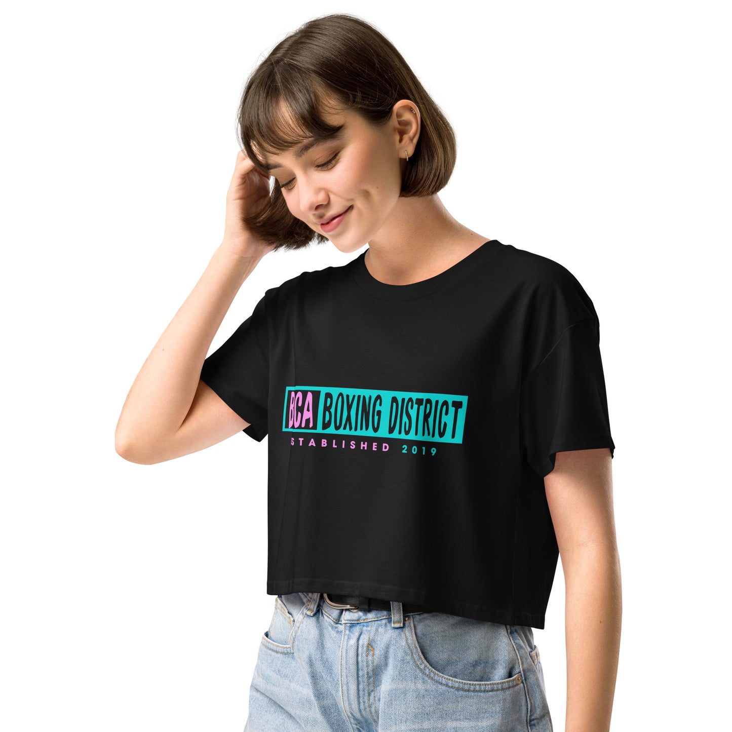 Boca Boxing District Women’s crop top