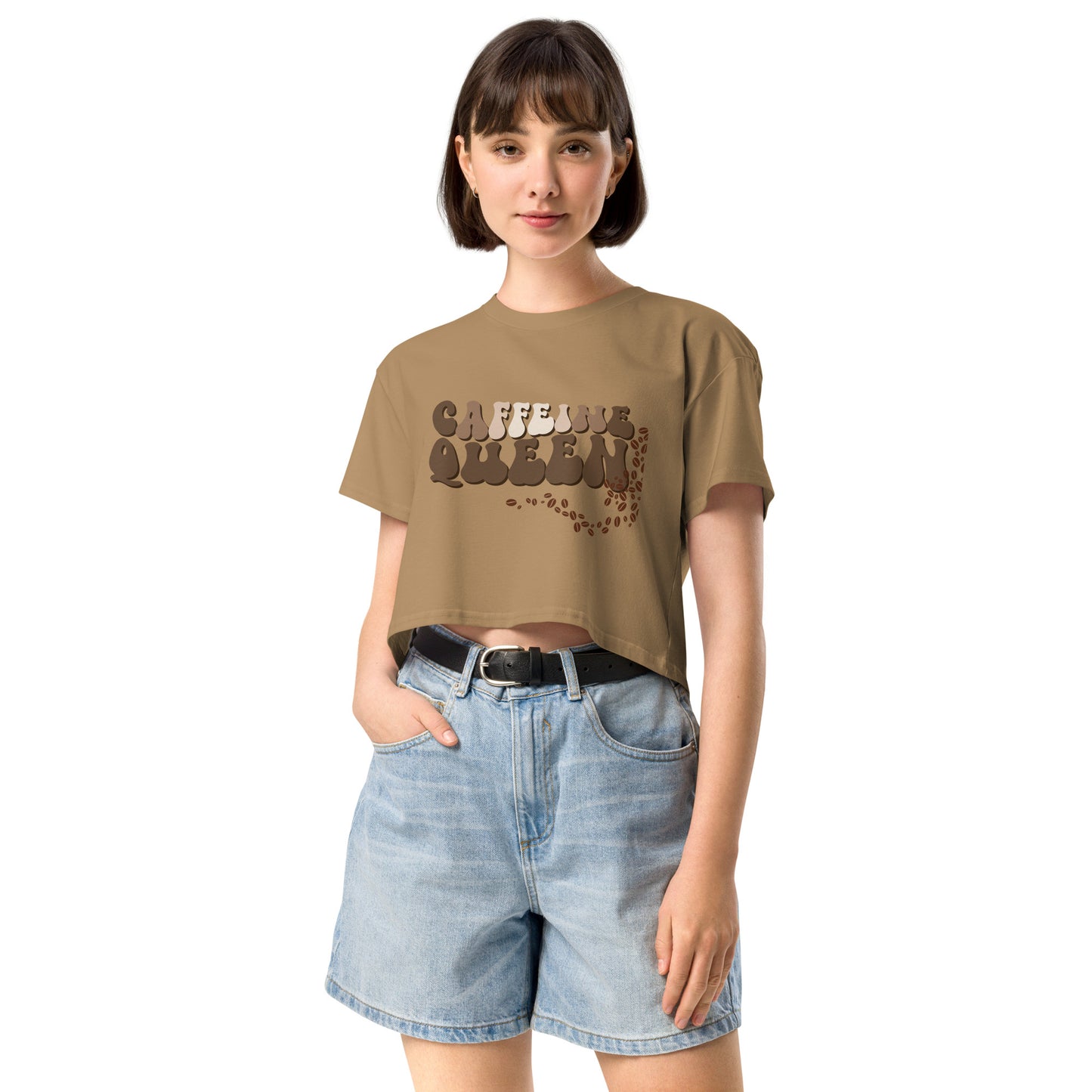 Caffeinated Queen crop top