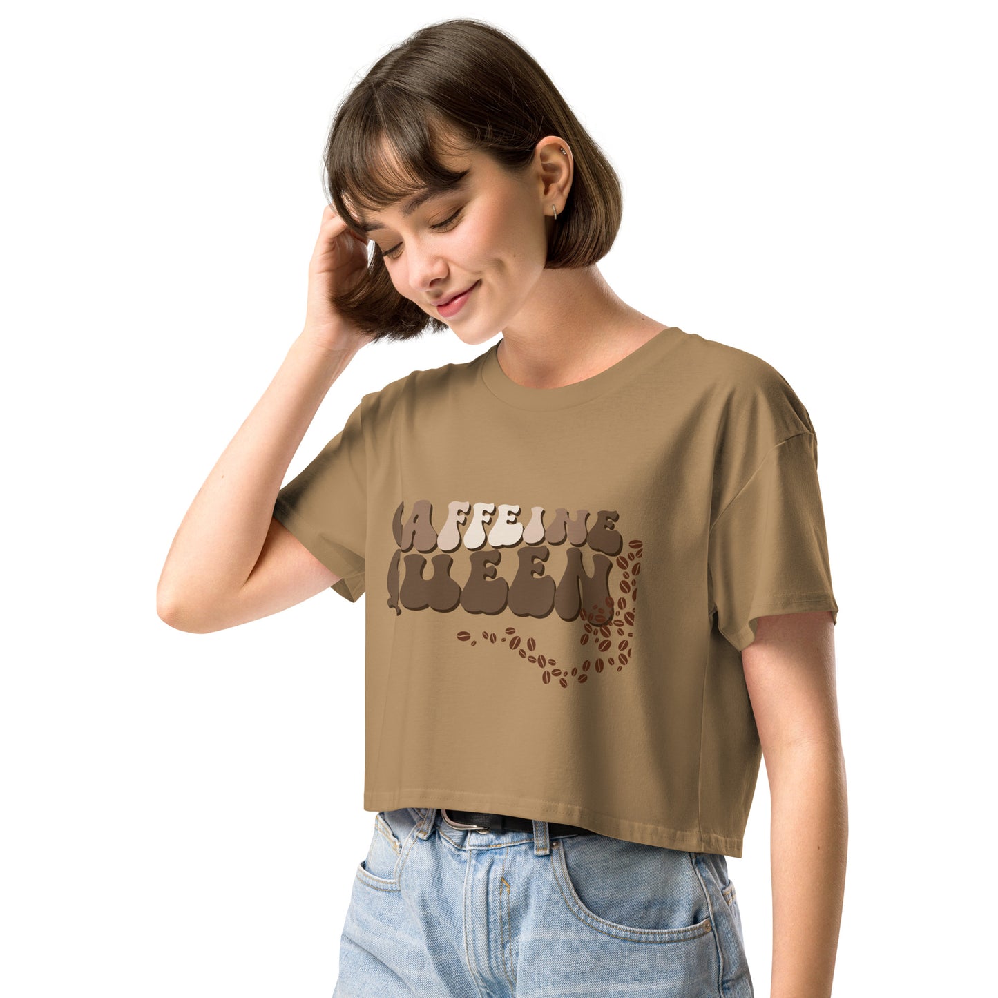 Caffeinated Queen crop top