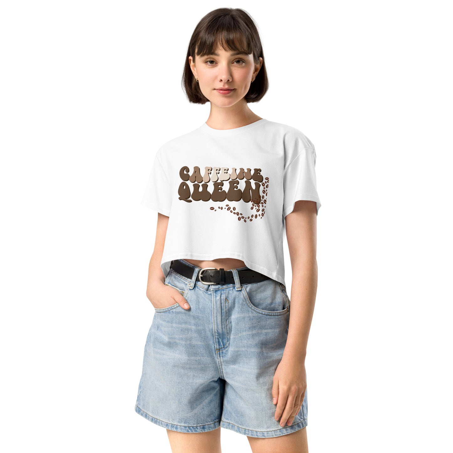 Caffeinated Queen crop top