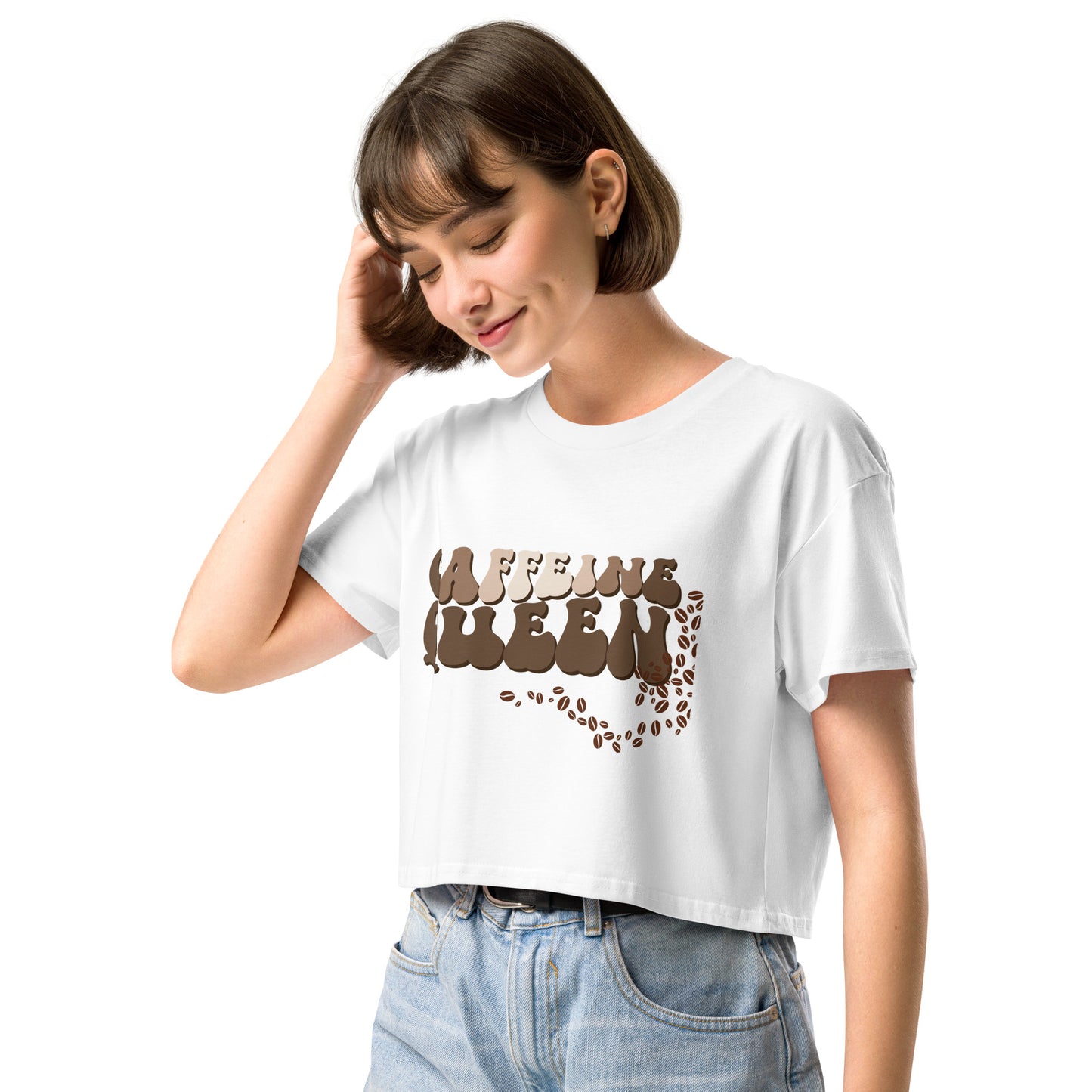 Caffeinated Queen crop top