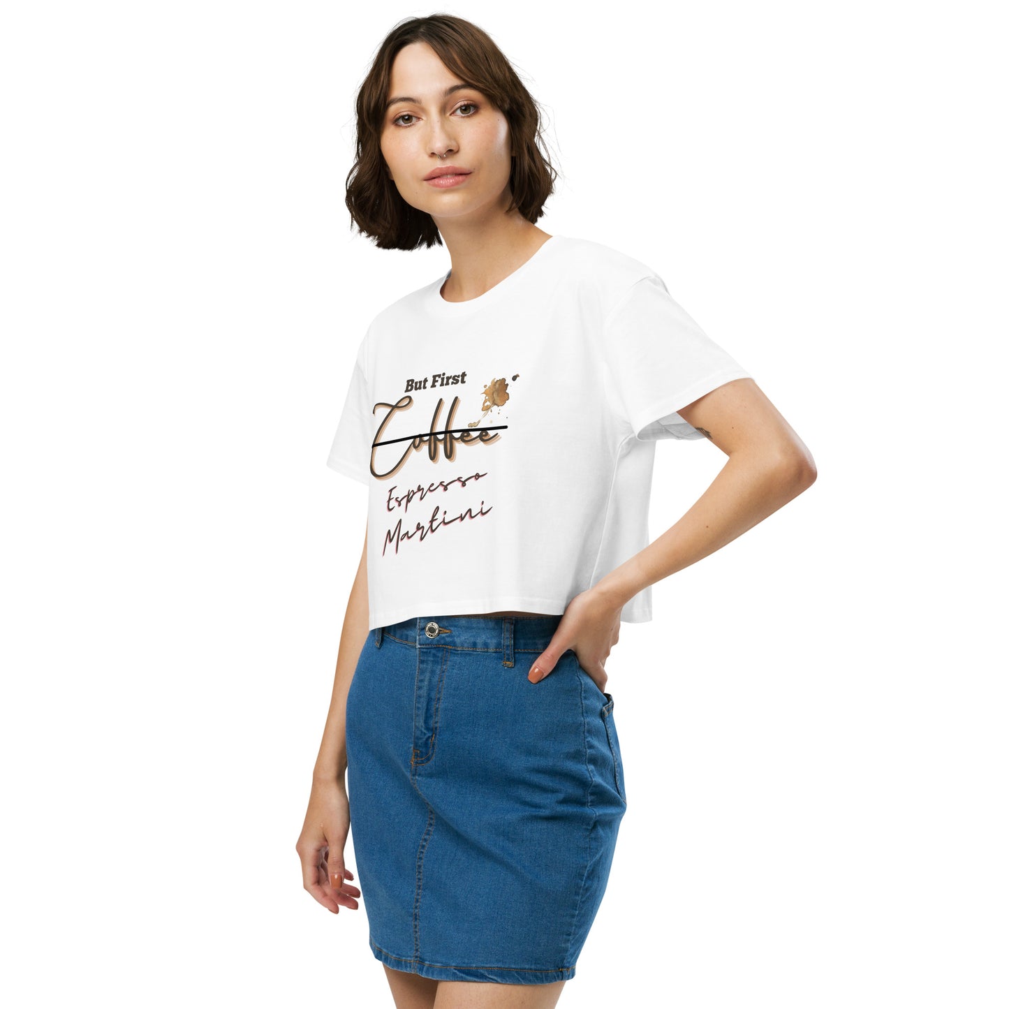 But first Coffee crop top