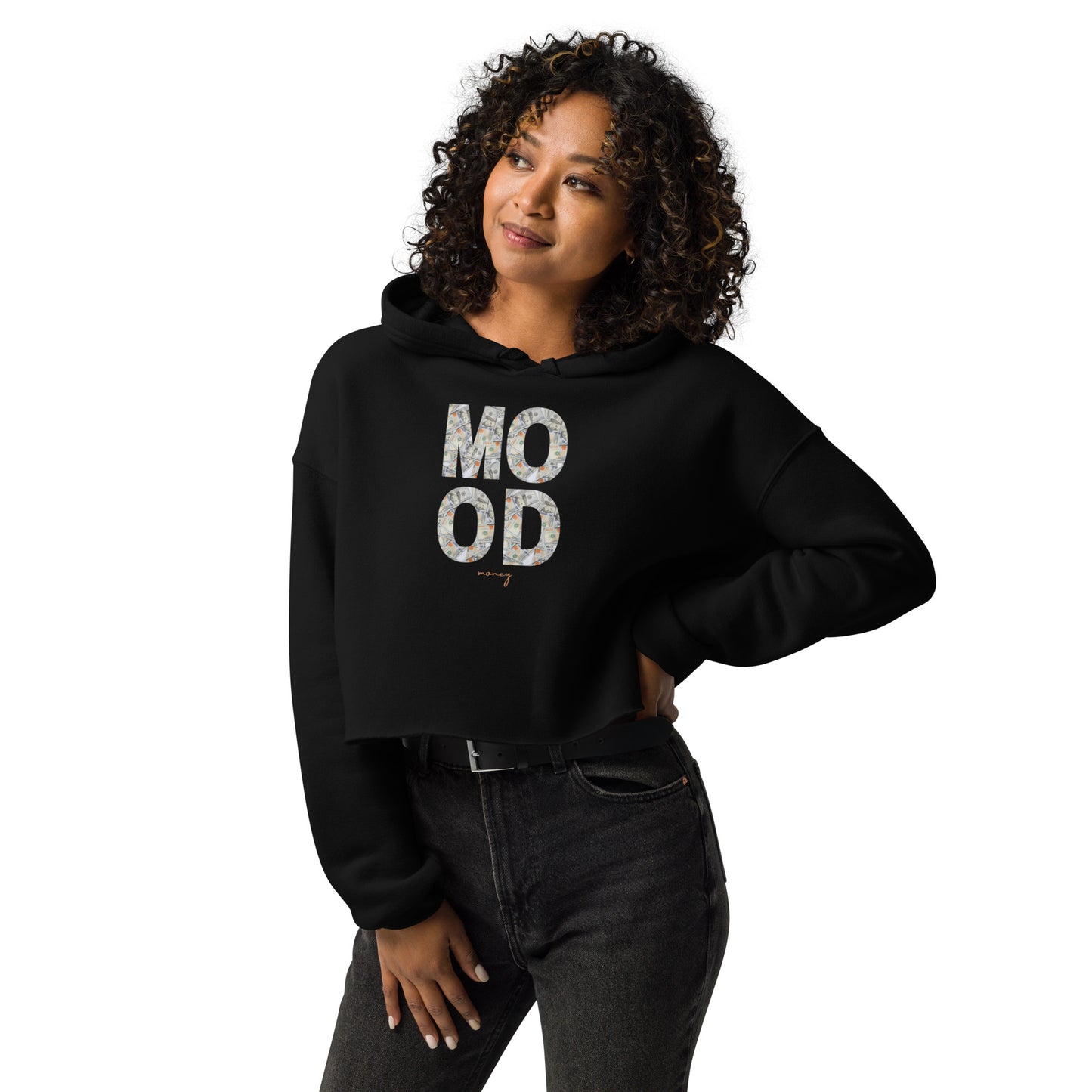 Money Mood Crop Hoodie