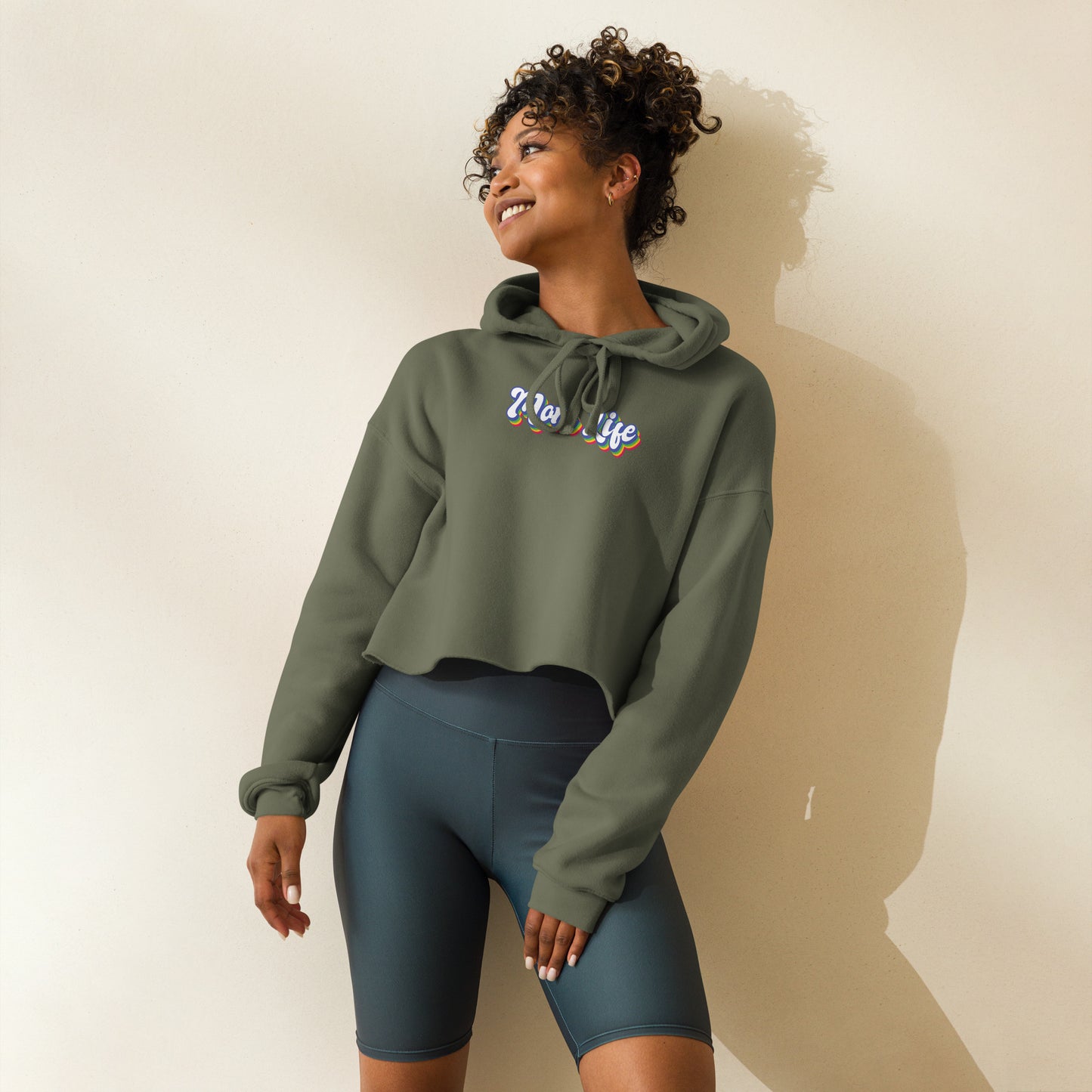 Mom LifeCrop Hoodie