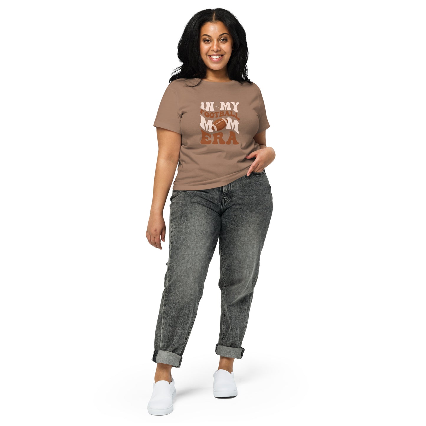 In my Football Mama Era high-waisted t-shirt